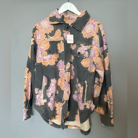 Free People Floral Ruby Shacket Jacket - Picture 3 of 3